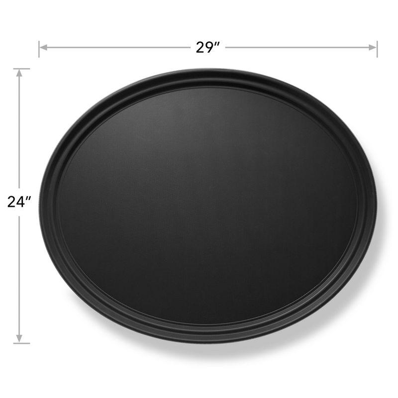 Jubilee 29" Oval Black NSF Certified Non-Skid Serving Tray