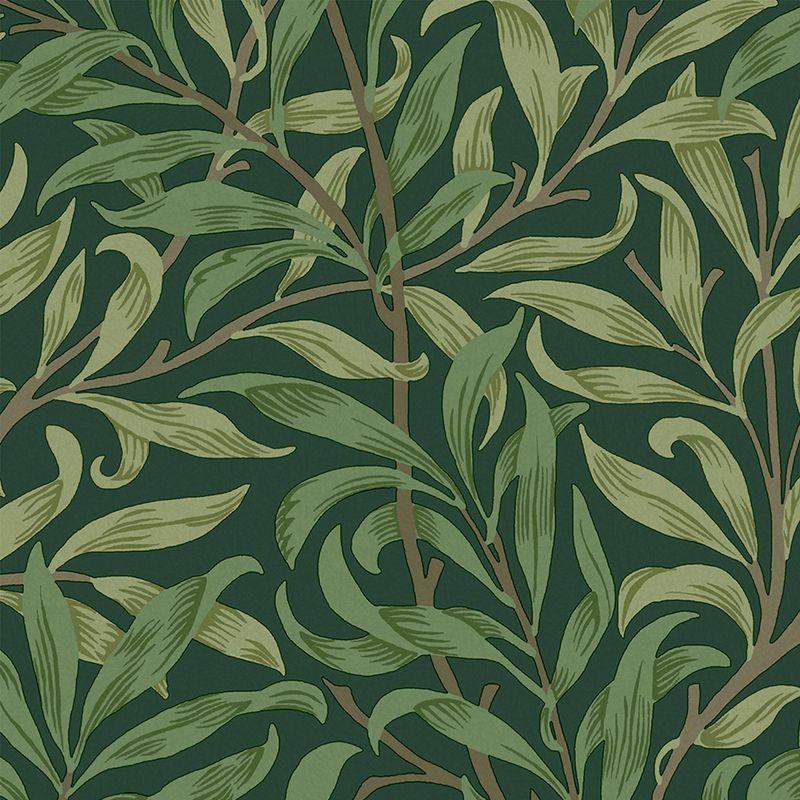 William Morris at Home Willow Bough Deep Green Wallpaper