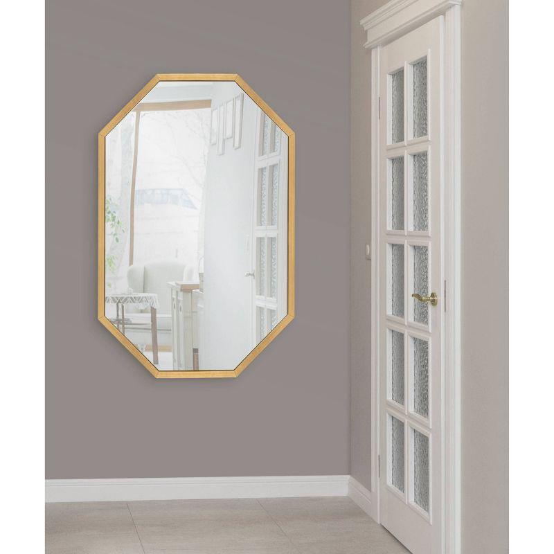 24" x 36" Laverty Octagon Wall Mirror Gold - Kate & Laurel All Things Decor