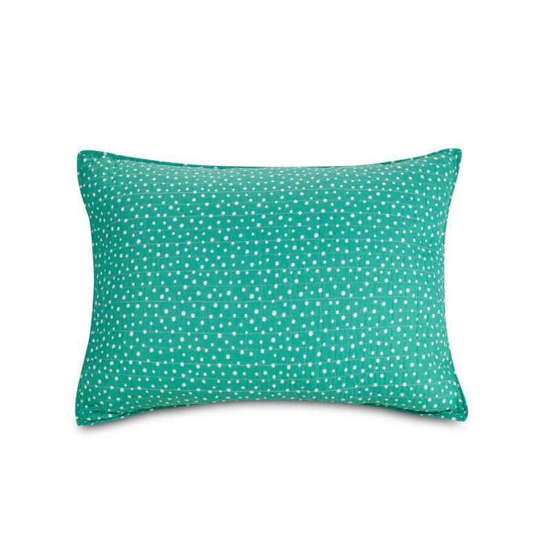 3pc Full/Queen Jungle Floral Quilt Set Green - Elizabeth Olwen for Makers Collective: Cotton Bedding Set with Shams