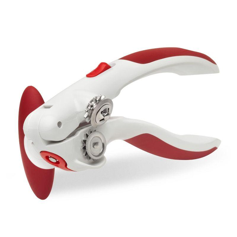 Red and White Ergonomic Non-Slip Can Opener