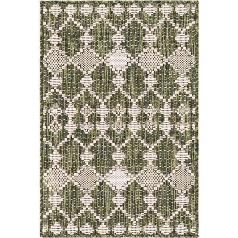 Unique Loom 2' 2 x 3' 0 Indoor Outdoor Trellis Green Area Rug