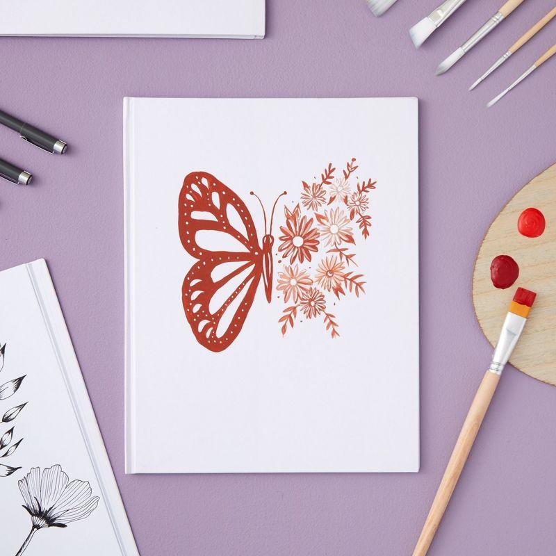 Paper Junkie White Hardcover Blank Books for Kids to Write Stories, 8.5x11 Unlined Journals for Students (36 Pages, 3 Pack)