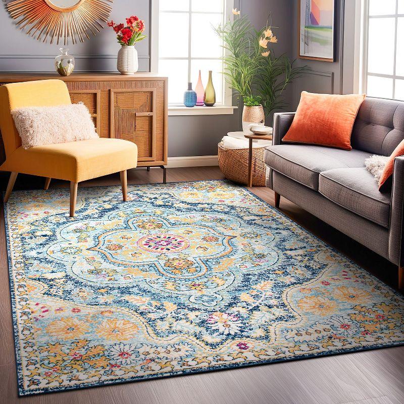 World Rug Gallery Distressed Vintage Bohemian Area Rug