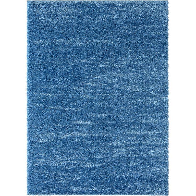 Cornflower Blue 5' x 7' Solid Shag Area Rug