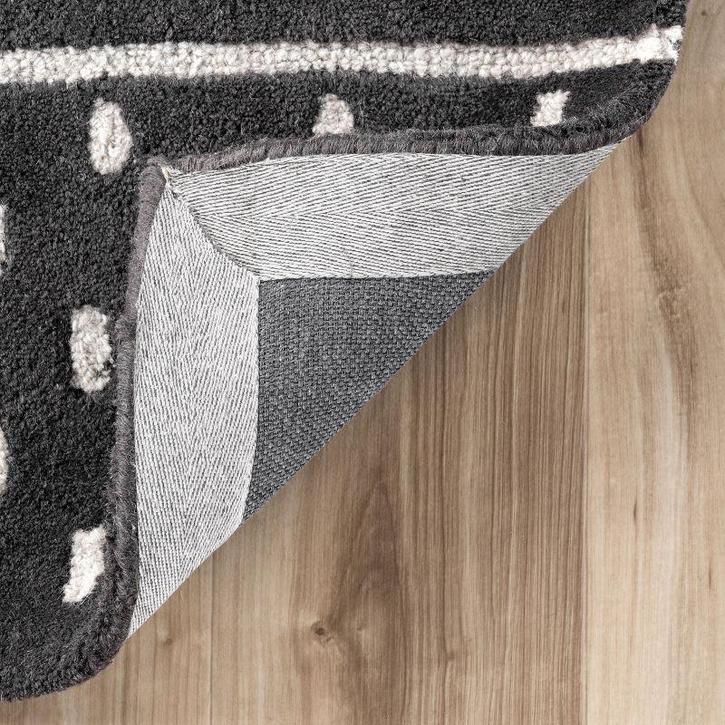 Nuloom Mandia Striped Wool Area Rug, 9' x 12', Charcoal