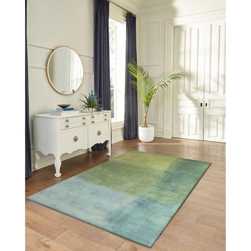 Liora Manne Piazza Watercolors Indoor Rug Sea Breeze 5' x 7'6"
