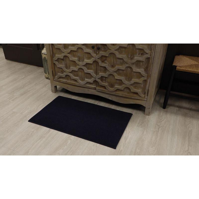 20"x34" Fine Chenille Memory Foam Bath Rug Dark Gray - Threshold™: Luxurious Comfort, Machine Washable, Knitted Design