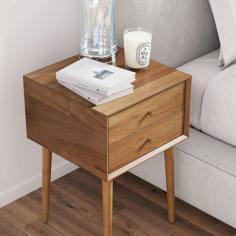Harper 2-Drawer Wood Nightstand with Storage