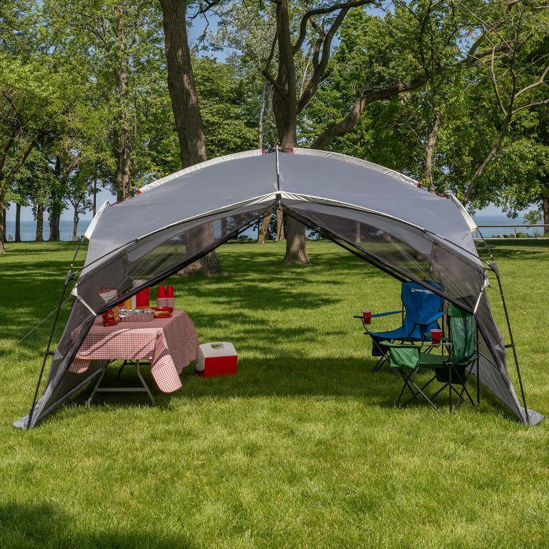 Gray 12x10 Pop-Up Camping Canopy Tent with Carry Bag