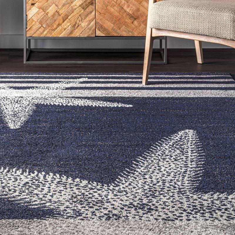 Nuloom Starfish Animal Print 5x8 Indoor Area Rug for Living Room Bedroom Dining Room Kitchen, Blue/Grey