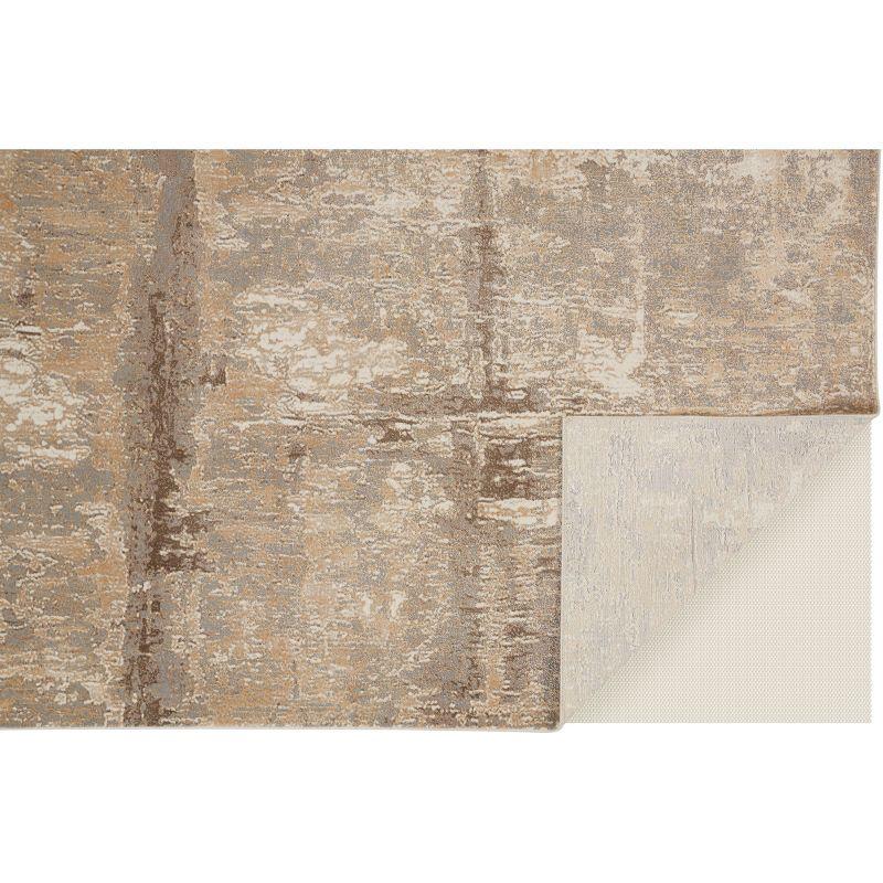 Parker Transitional Abstract Tan/Ivory/Brown Area Rug