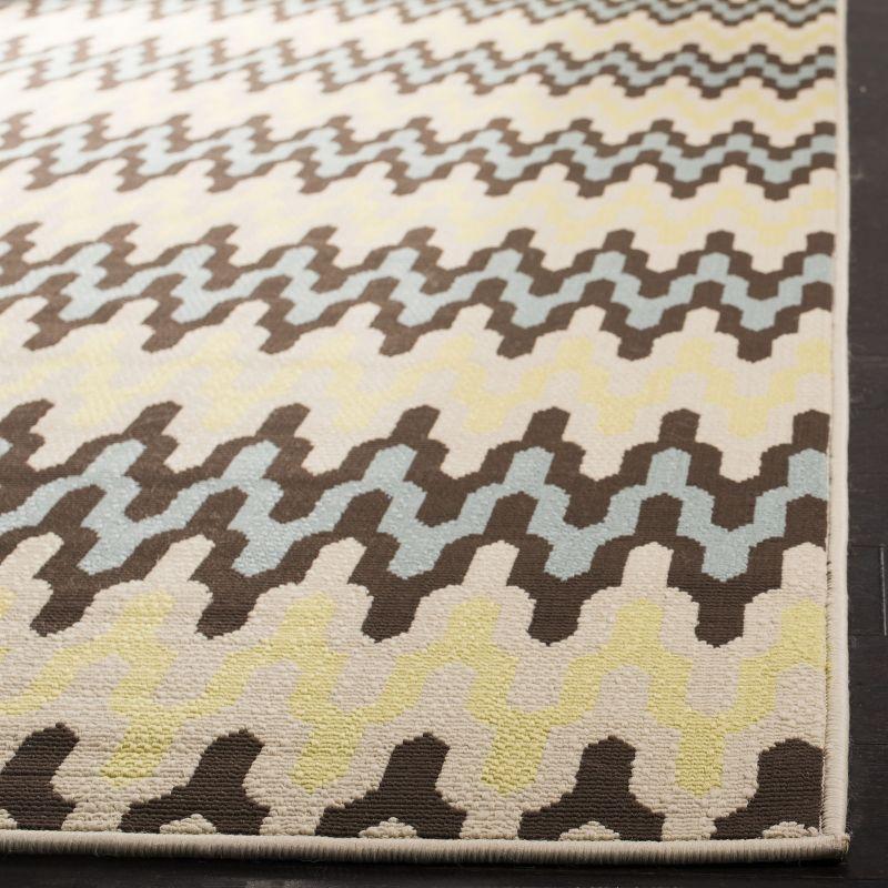 Hampton HAM518 Indoor/Outdoor Machine Made Accent Rug - 2'7"x5' - Light Blue/Green - Safavieh