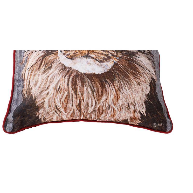 C&F Home Cat Wearing Holly Berry Throw Pillow