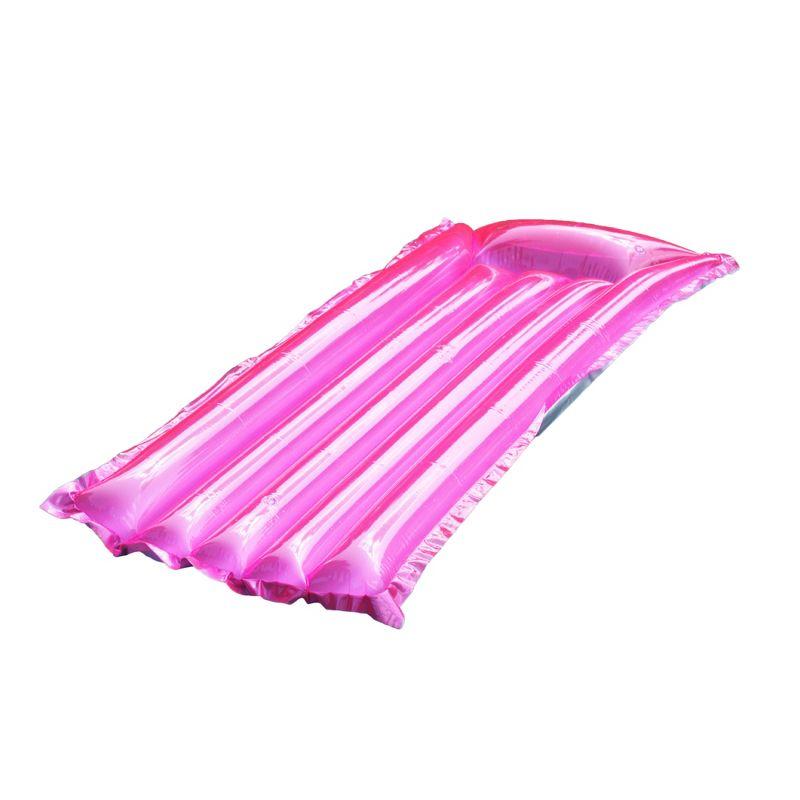 Pink Inflatable Reflective Sun Tanner Pool Float with Cushioned Tubes