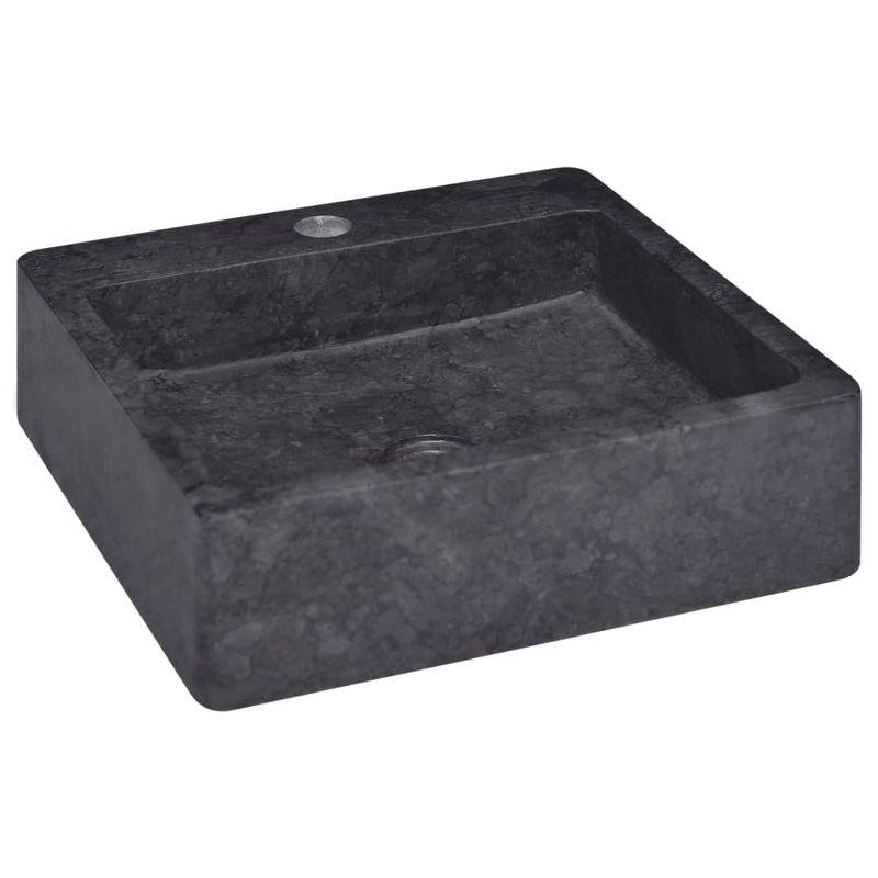 vidaXL Sink Black 15.7 in.x15.7 in.x4.7 in. Marble