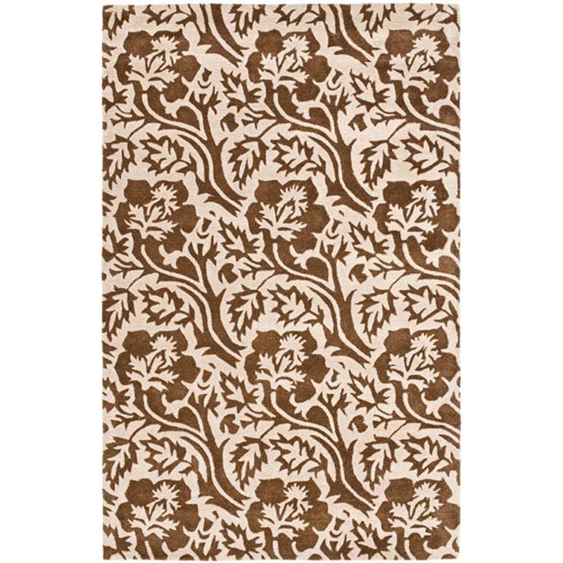 Soho SOH844 Hand Tufted Area Rug - Brown/Ivory - 5'x8' - Safavieh.