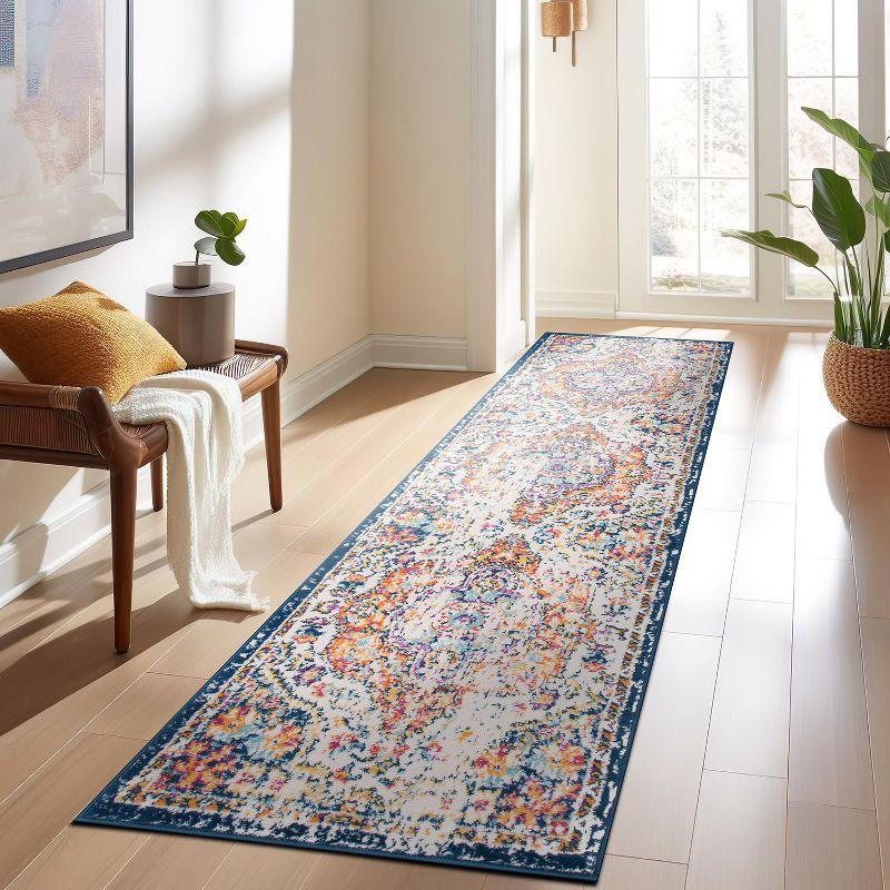 World Rug Gallery Distressed Vintage Bohemian Area Rug