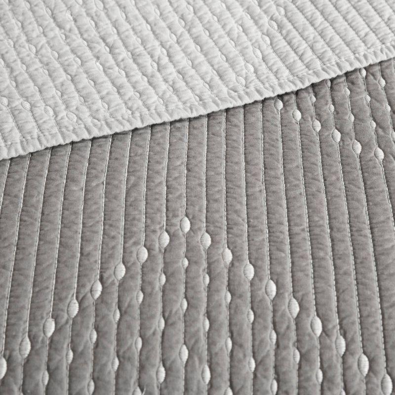 INK+IVY Pomona Winnie Embroidered Cotton 3 Piece Quilt Set