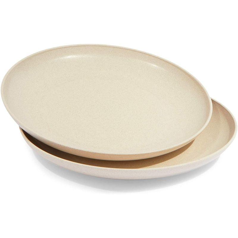 Okuna Outpost Set of 6 Unbreakable Wheat Straw Cereal Dinner Plates Set for Kids, 8 In, 3 Colors