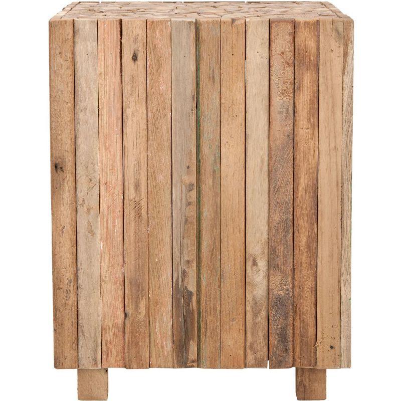 Richmond Medium Oak Square Teak End Table