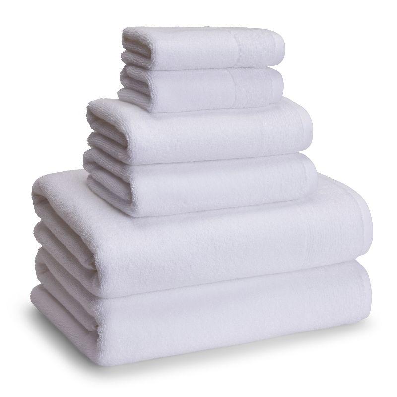 White Cotton Bamboo 6-Piece Towel Set