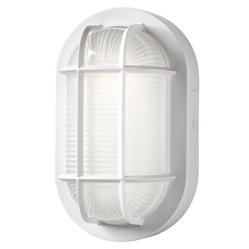 White Polycarbonate Frosted LED Bulkhead Light