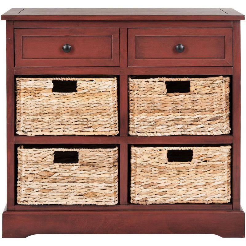 Herman Storage Unit with Wicker Baskets - Safavieh