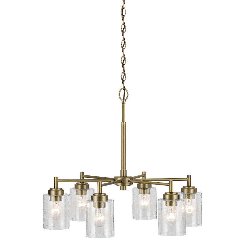 Winslow 6 - Light Steel Dimmable Round Chandelier