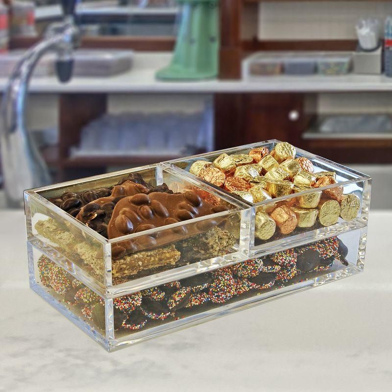 Azar Displays Deluxe Tray 3 Piece Set - Square Trays and Large Tray