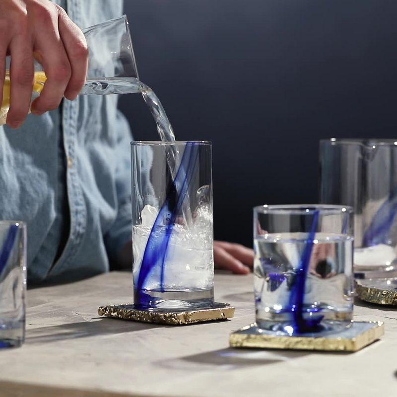 Blue Ribbon Libbey Impressions Rocks Glasses (Set of 8)