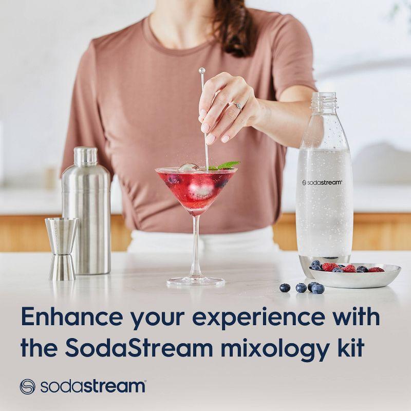 SodaStream Mixology Kit: 18/10 Stainless Steel Barware Set, BPA-Free, Dishwasher-Safe, 6-Piece Bartending Set, Silver