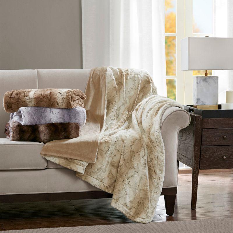 Madison Park Zuri Oversized Faux Fur Throw