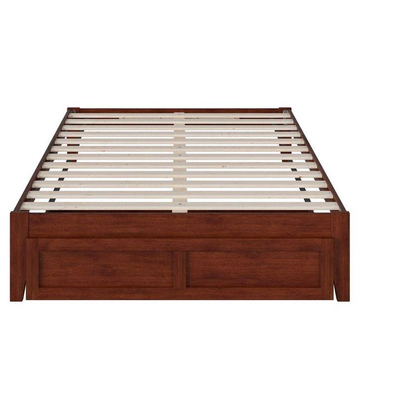 AFI Furnishings Colorado Full Bed with Foot Drawer and USB Turbo Charger in Walnut