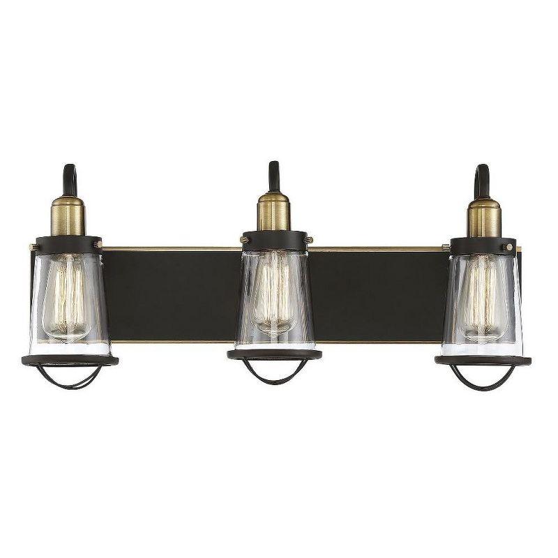 Savoy House Lansing 3 - Light Vanity in  English Bronze/Warm Brass