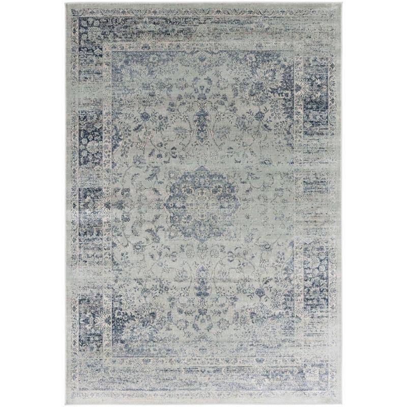 Vintage VTG113 Power Loomed Indoor Skid-Resistant Area Rug - Light Blue - 5'3"x7'6" - Safavieh