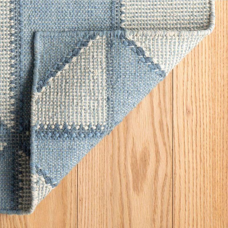 Ojai Blue Hand Loom Knotted Cotton Rug