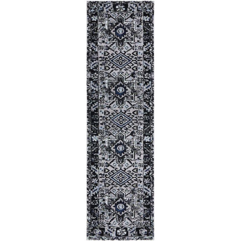 Vintage Hamadan VTH211 Power Loomed Indoor Runner Rug - Light Grey/Dark Grey - 2'3"x6' - Safavieh