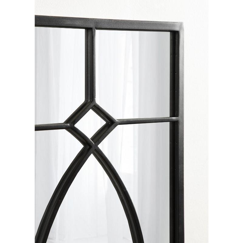 Bakersfield Black Metal Framed Rectangular Wall Mirror