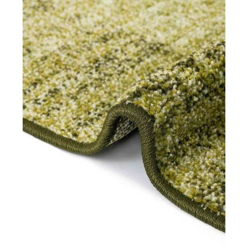 Light Green Synthetic Tufted Reversible Runner Rug