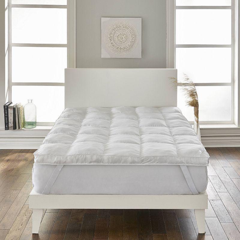LoftWorks Queen Super Loft 3" Down Alternative Mattress Topper: Hypoallergenic, Microfiber, Fits 12" Depth