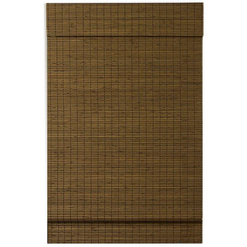 Cordless Maple Flatweave Bamboo Roman Shade with Valance 27" x 64"