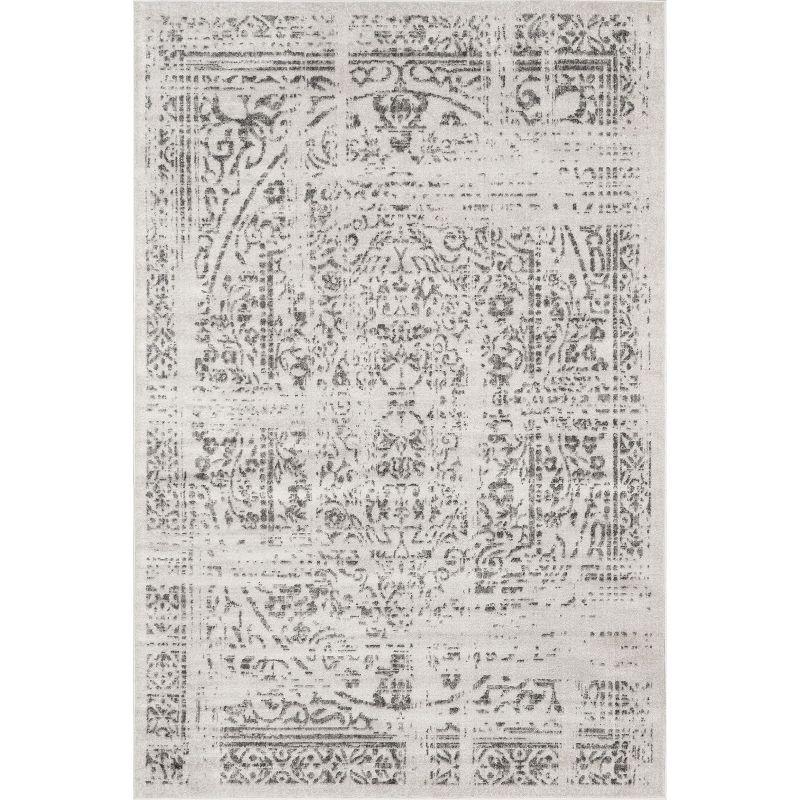 Nuloom Arlena Medallion 10x13 Indoor Area Rug for Living Room Bedroom Dining Room Kitchen, Grey/Ivory