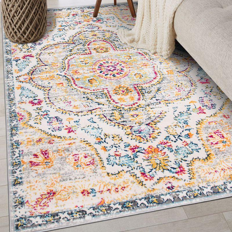 World Rug Gallery Distressed Vintage Bohemian Area Rug