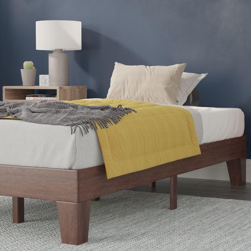 Flash Furniture Evelyn Solid Wood Platform Bed with Wooden Support Slats, No Box Spring Required