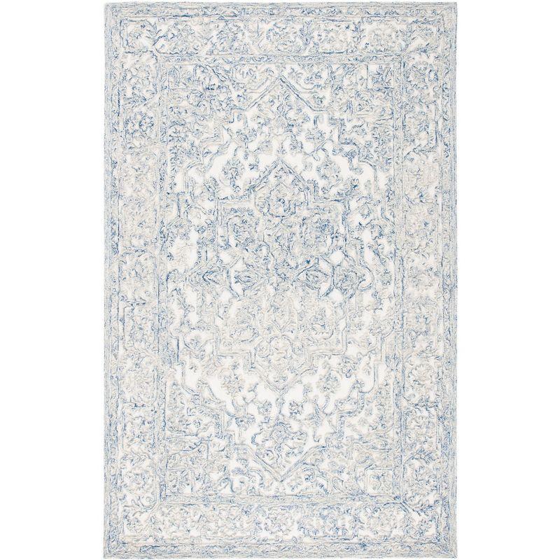 Trace TRC302 Hand Tufted Area Rug - Ivory/Blue - 5'x8' - Safavieh.