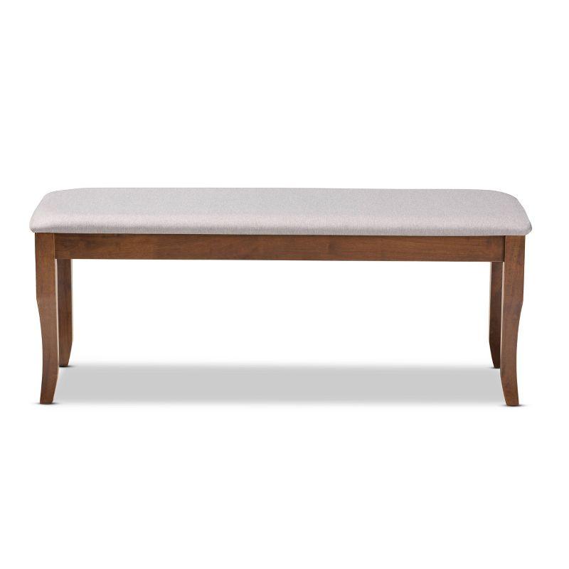 Cornelie Fabric Upholstered Wood Dining Bench - Baxton Studio