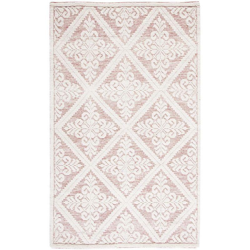 Vermont VRM306 Hand Woven Indoor Area Rug - Ivory/Red - 6'x9' - Safavieh