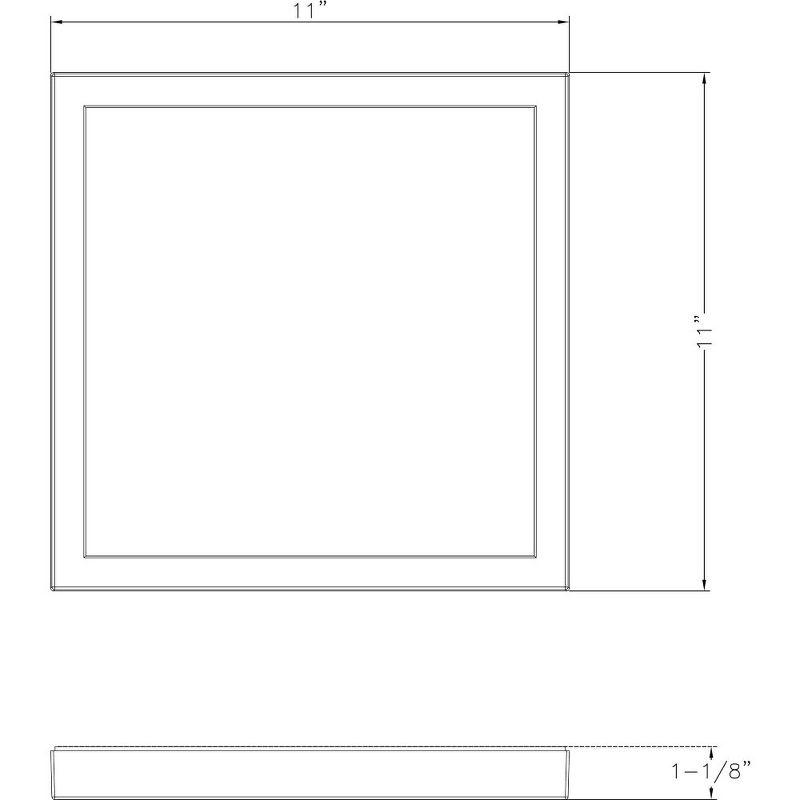 White Polycarbonate 11" LED Flush Mount Light with Edgelit Technology