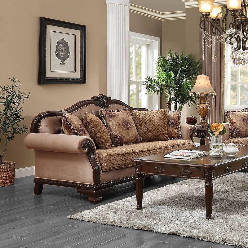 89" Chateau De Ville Sofa with Nailhead Trim & Wood Carving - Acme Furniture